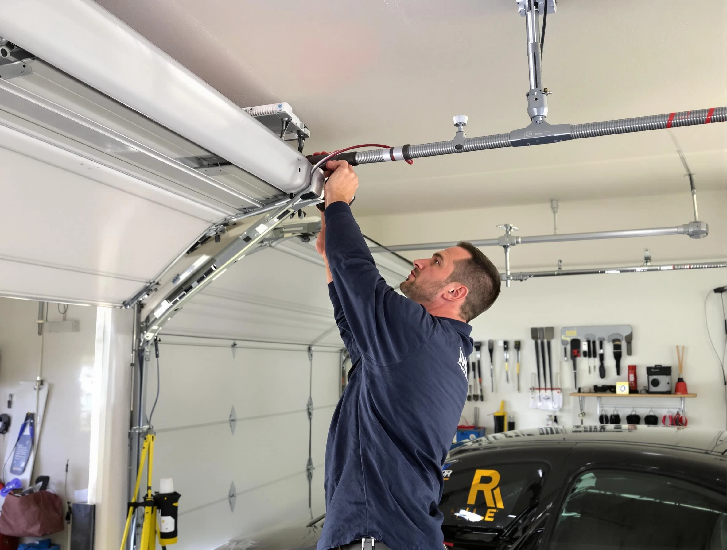 Chattahoochee Hills Garage Door Repair technician performing garage door cable repair in Chattahoochee Hills