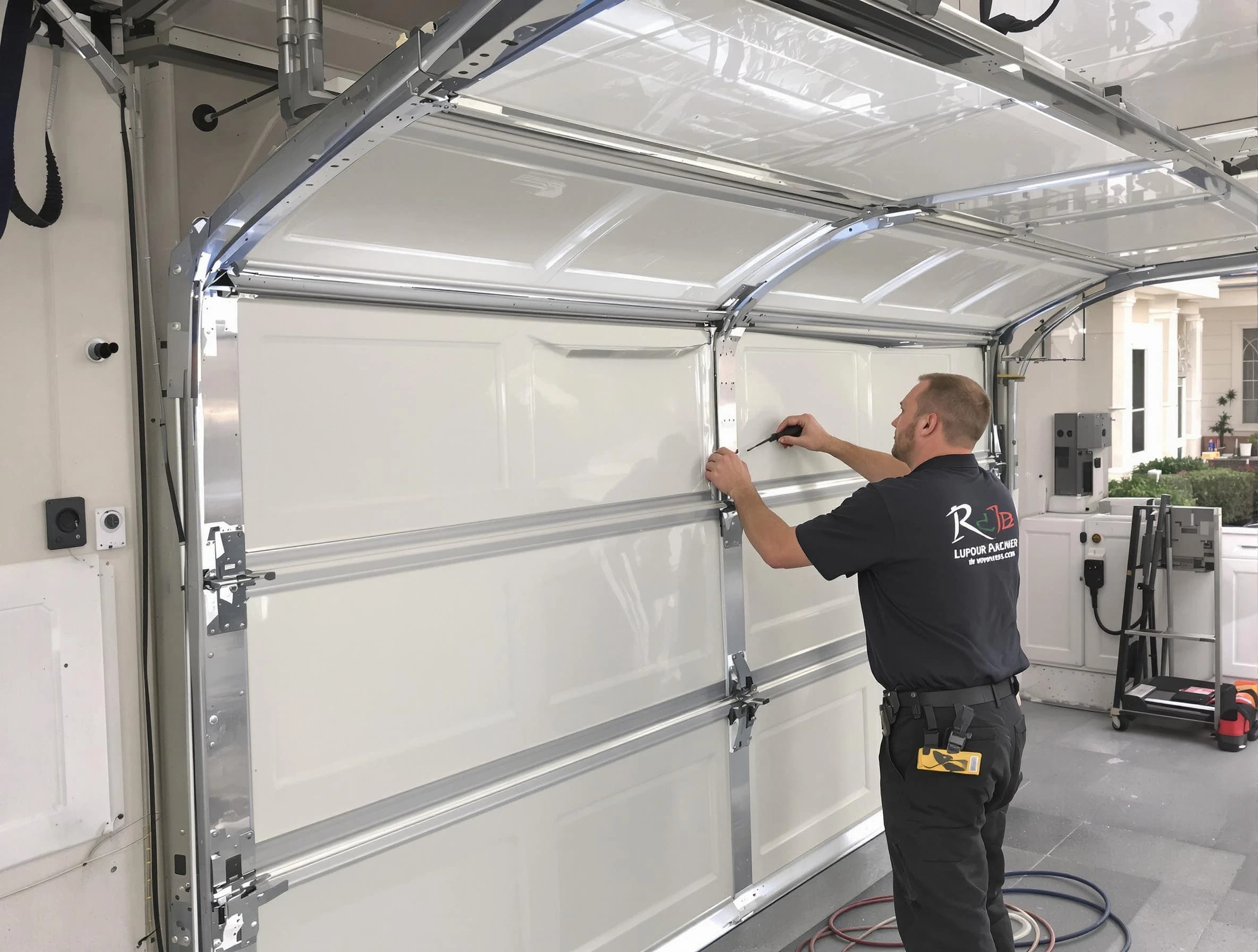 Chattahoochee Hills Garage Door Repair professional performing panel repair in Chattahoochee Hills