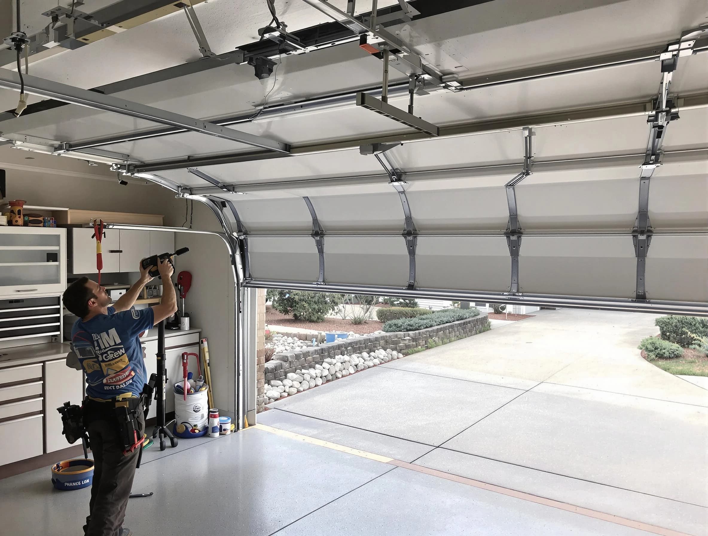 Garage door track repair service by Chattahoochee Hills Garage Door Repair in Chattahoochee Hills