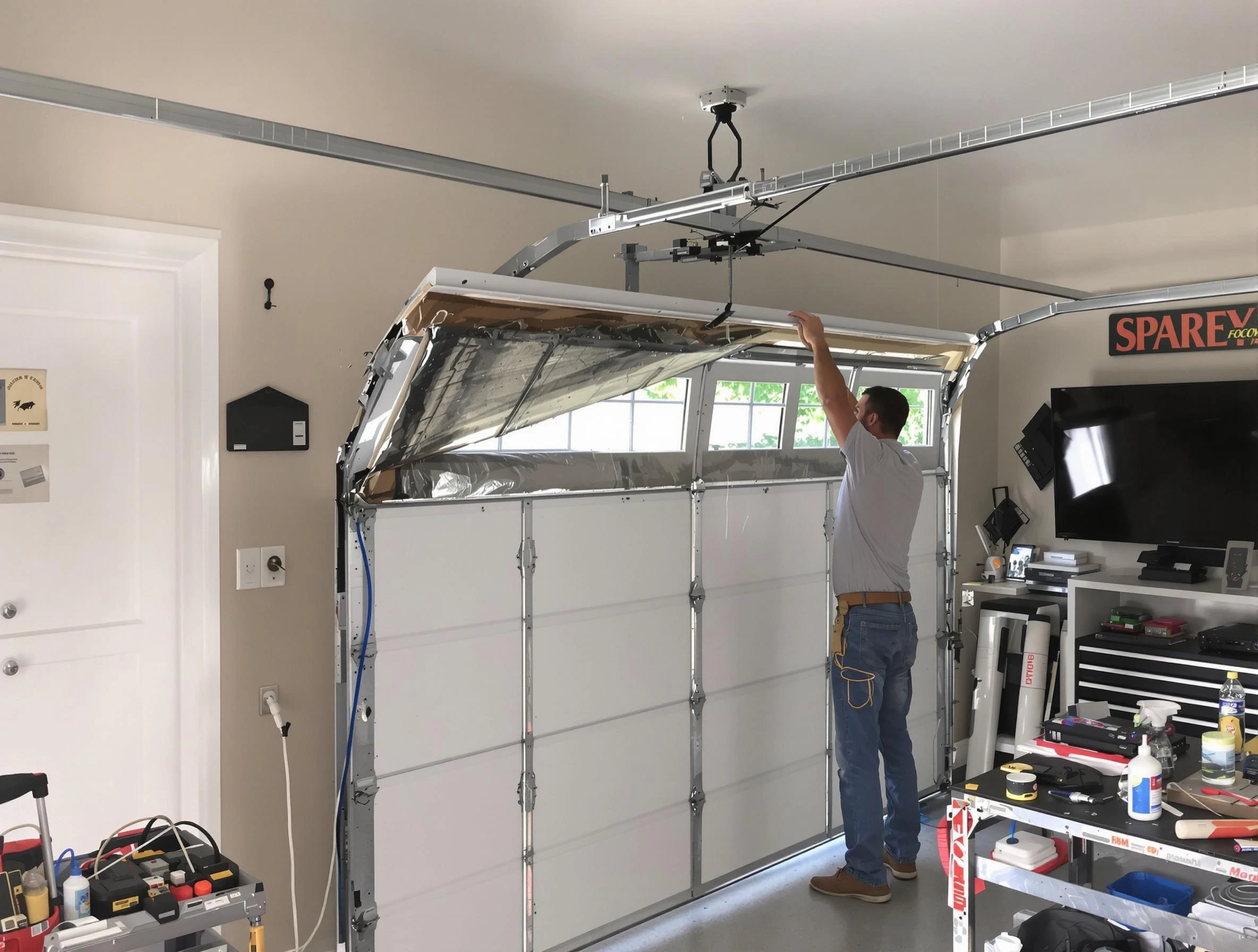 Garage door section replacement by Chattahoochee Hills Garage Door Repair in Chattahoochee Hills