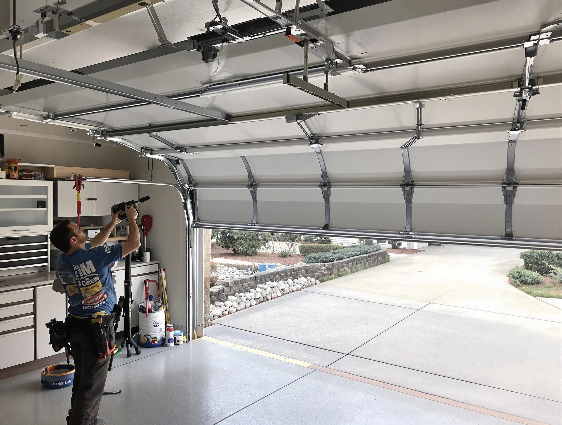 Garage door track repair service by Chattahoochee Hills Garage Door Repair in Chattahoochee Hills